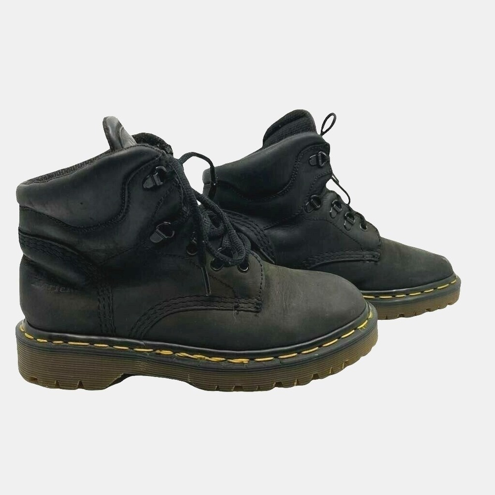 Dr. Martens Ankle Boots Womens UK 4 Black‎ Good Made in England Leather Lug Sole